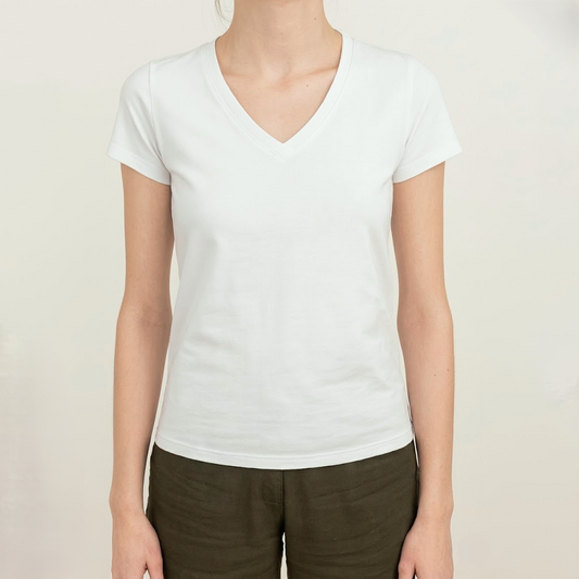 Polera Pima V-Neck - Mujer