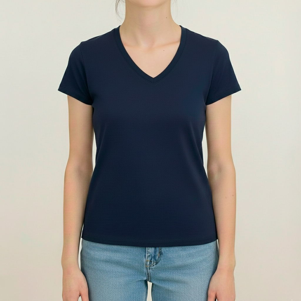 Polera Pima V-Neck - Mujer