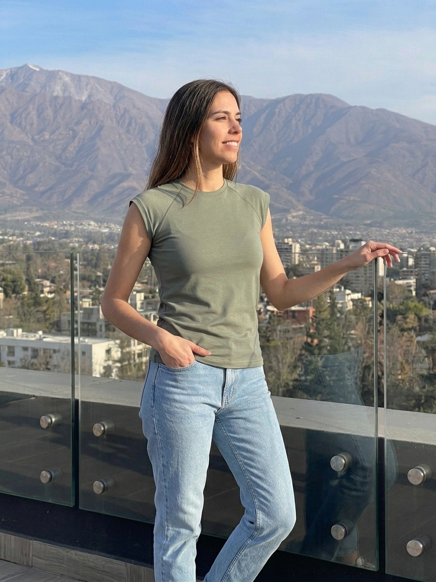 Polera Pima Crew Neck - Mujer