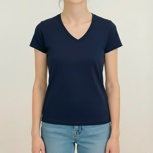 Polera Pima V-Neck - Mujer